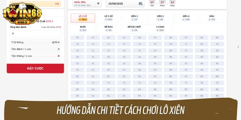 Hướng dẫn chi tiết cách chơi lô xiên dễ hiểu, dễ áp dụng